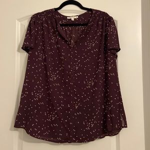 Fun2fun maroon print blouse
